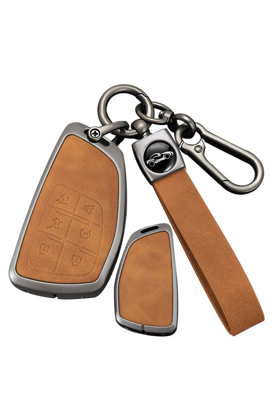 6-Button Car Key Fob Cover & Solid Housing, Compatible with Chevrolet Silverado1500, Suburban RST, Tahoe; Buick Encore, Envision Avenir (2020-2024); Sierra 1500, 2500HD, 3500HD