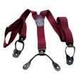 thumbnail image 1 of 6 Button Holes Link Men's Suspenders with 2 Length Adjusters Wine Red, 1 of 5
