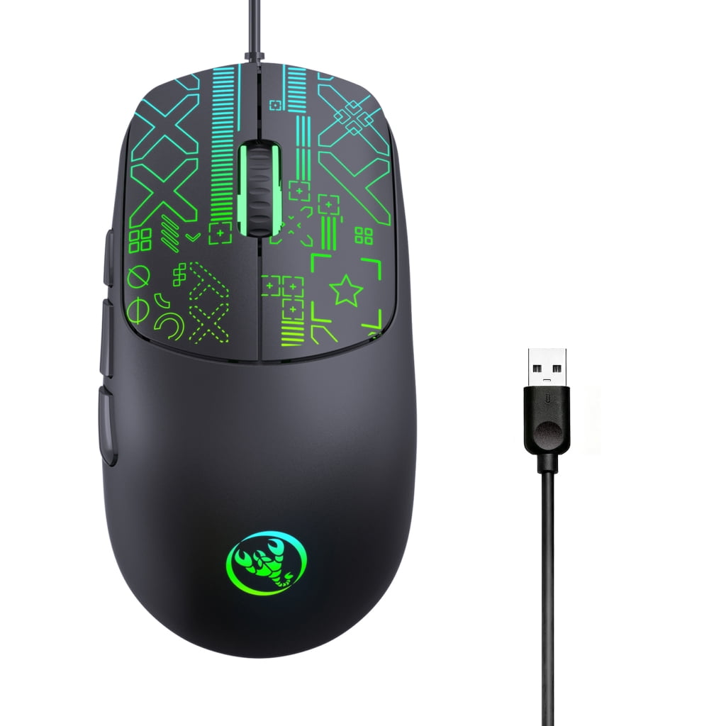 6 Button RGBs Illuminates Corded Mouse 3600DPI Precisions Tracking For ...