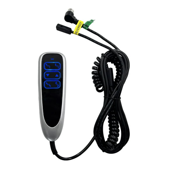 6 Button Remote Hand Control Model 23300528X000 with 2 Plugs for Power Recliner Lift Chair