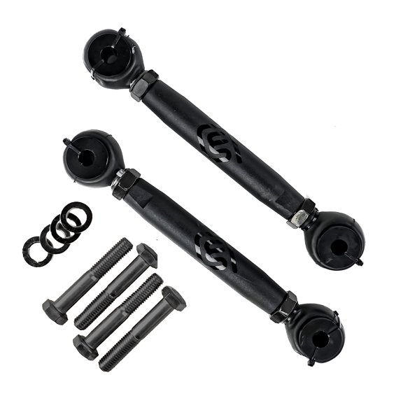 6 COLOR Choices- Made in USA- BLACK TEXTURE- TCA Toe Control Arms Rear Compatible with 00-11 Ford Focus SVT ST170 2012+ ST SE SES Volvo S40 V50 06-10 Mazda 3 Mazdaspeed- RaceSpec Adjustable