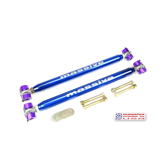 6 COLOR Choices- Made in USA- BLUE- RaceSpec- Adjustable Rear Lower Control Arms LCA Compatible with 64-72 GM A-Body Skylark Chevelle El Camino Caballero Monte Carlo Cutlass 442 Le Mans GTO