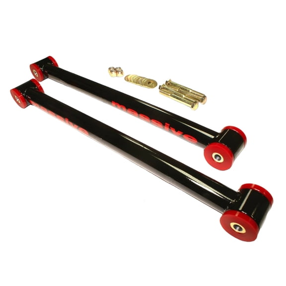 6 COLOR Choices- Made in USA- GLOSS BLACK-COMPETITION SERIES- Lower Control Arms LCA Compatible with 64-72 GM A-Body Skylark Chevelle El Camino Monte Carlo Cutlass 442 Le Mans GTO-NO SWAY BAR HOOKUP