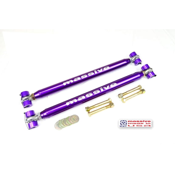 6 COLOR Choices- Made in USA- PURPLE- RaceSpec- Adjustable Rear Lower Control Arms LCA Compatible with 64-72 GM A-Body Skylark Chevelle El Camino Caballero Monte Carlo Cutlass 442 Le Mans GTO