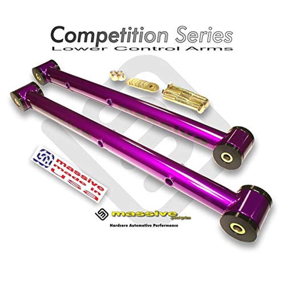 6 COLOR Choices PURPLE Made in USA Lower Control Arms Rear Compatible with 78-88 GM G-Body Metric Monte Carlo Malibu Cutlass El Camino Caballero LeMans Grand Prix GNX Regal Century COMPETITION SERIES