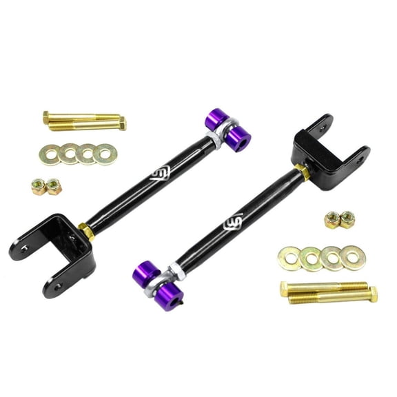 6 COLORS Made in USA Massive Speed System GLOSS BLACK Upper Trailing Control Arms Compatible with 64-67 GM A-Body Skylark Gran Sport El Camino Monte Carlo Cutlass 442 LeMans GTO RaceSpec Adjustable