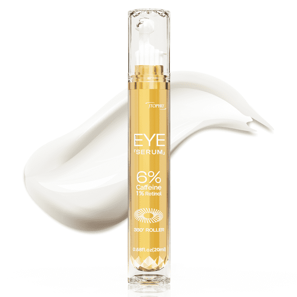 6% Caffeine Eye Cream for Dark Circles & Puffiness , Anti-Aging Eye Serum ,Travel-Friendly Eye Stick for Men & Women