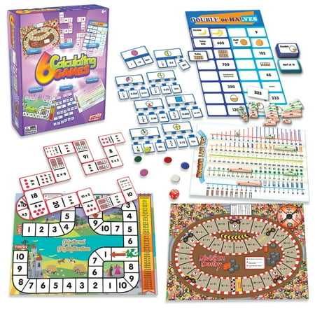 6 Calculating Games Junior Learning Board Game for Ages 6-8 Grade 2 Grade 3 Learning, Math, Perfect for Home School, Educational Resources