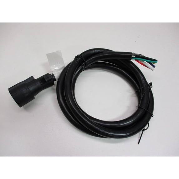 6' Camper RV Truck Trailer 7 Way Flat Pin Wiring Harness / Round Plug Connector