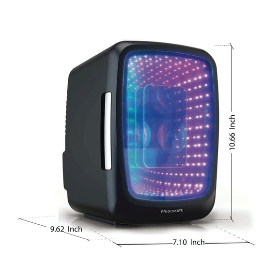 6-Can Retro Gaming Light-up Portable Beverage Mini Fridge (Stealth), EFMIS179-STEALTH-CP4PT