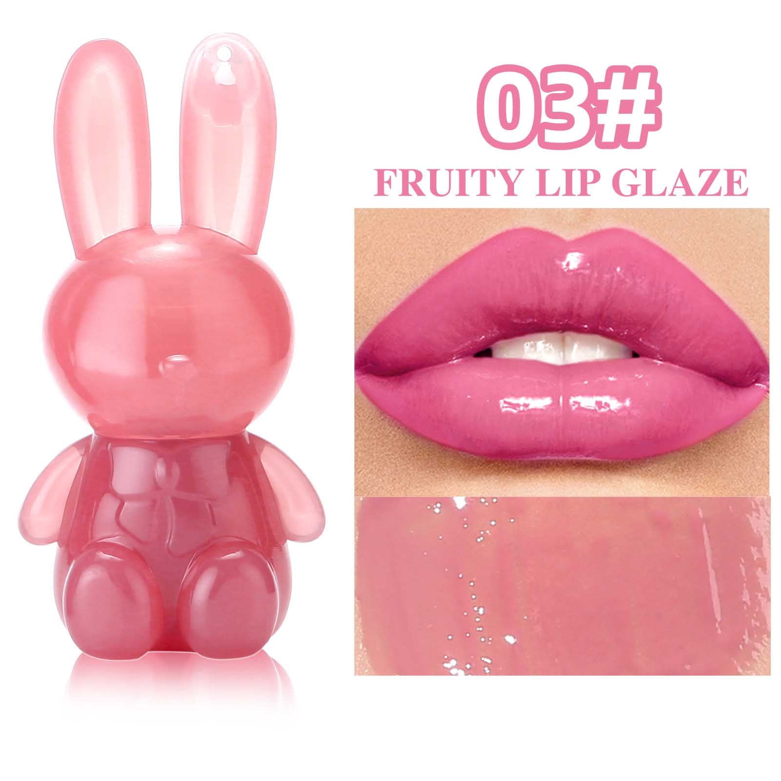 6 Candy Color Rabbit Plumping Lip Gloss | Mirror Water Light Finish ...