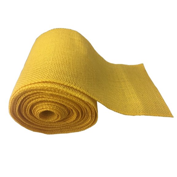6 Candy Corn Burlap Ribbon 10 Yards Serged Made In Usa-,
