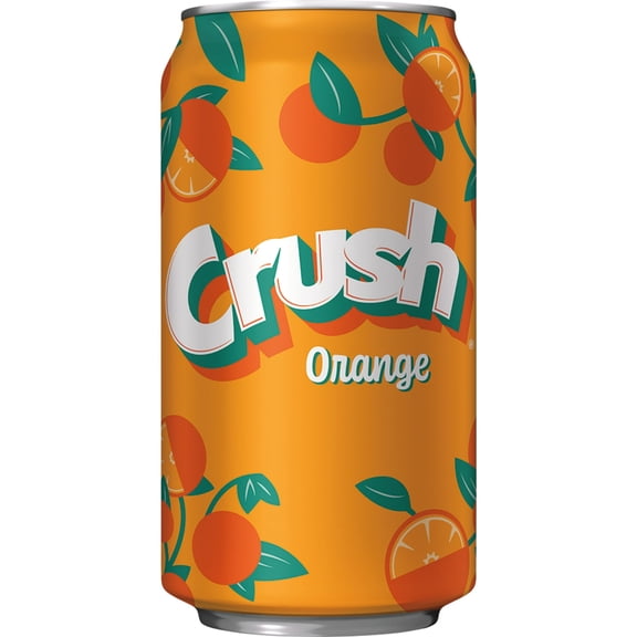 (6 Cans) Crush Caffeine Free Orange Soda Pop, 12 fl oz, cans