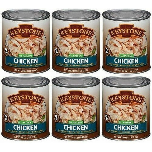 (6 Cans Pack) Keystone All Natural Chicken 28 oz Can Emergency Survival