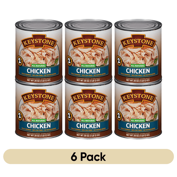 (6 Cans Pack) Keystone All Natural Chicken 28 oz Can ✅ Emergency Survival Food For Camping Hiking and Backpacking Ready to Eat ✅