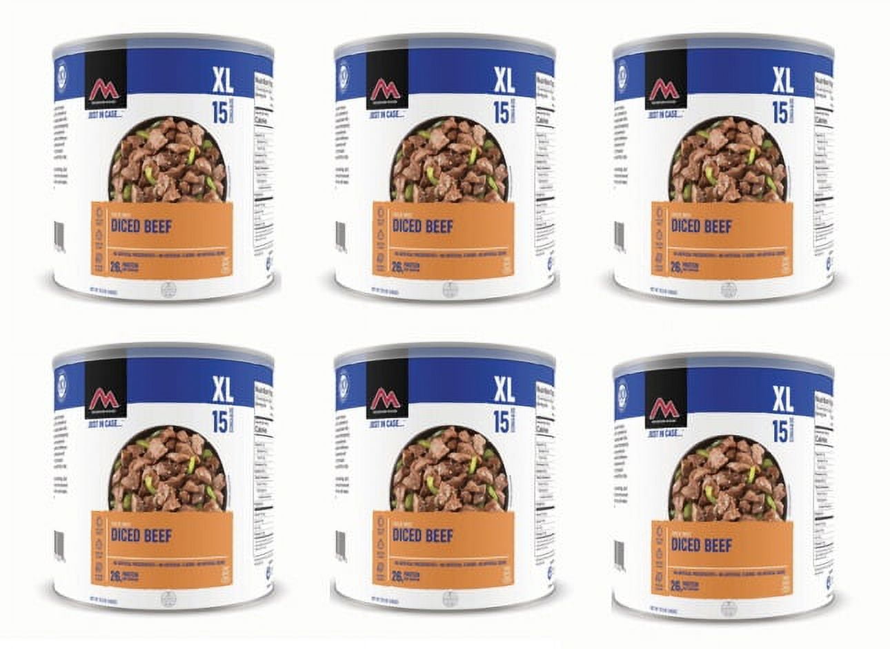 (6 Cans Pack) Mountain House Freeze Dried Diced Beef #10 Can Emergency Long Shelf Life Survival Food for Camping, Hiking and Backpacking Sansujyuku sansujyuku.com