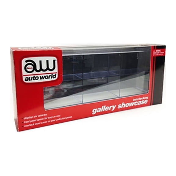 6 Car Interlocking Collectible Display Show Case for 1/64 Scale Model Cars by Auto World