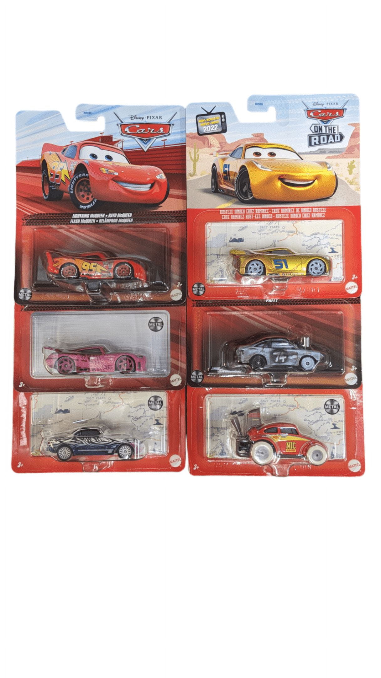 6 Car Set Disney Pixar Cars Lightning McQueen & Friends