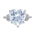 thumbnail image 1 of 6 Carat Moissanite Engagement Rings for Women 925 Sterling Silver Heart Ring D Color VVS1 Clarity Sparkle Anniversary Wedding Ring Size 5-9, 1 of 7