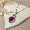 thumbnail image 1 of 6 Carat Natural Certifed 925 Sterling Silver Red Ruby Gemstone Pendant Woman Gift, 1 of 2