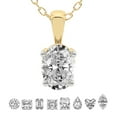 thumbnail image 1 of 6 Carat Oval IGI Certified Lab Grown Diamond Pendant Necklace For Women | FG-VS Solitaire Pendant Necklace 14K Yellow Gold | Martina Solitaire, 1 of 6