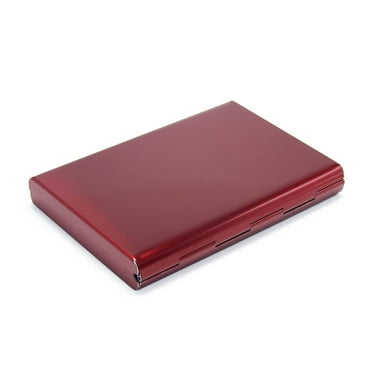 6-Card Capacity for Cards & Credit Sleek Steel Business Card Holder