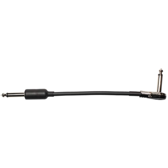 6" Castline Silver Mogami 2319 Guitar Pedal Board Effects Switcher Patch Cable 1/4 TS Low Profile and Short Barrel Connectors