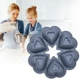 thumbnail image 1 of 6 Cavities Heart Shape Silicone For Functions Baking Soap Fondant Jelly Candy Cookie Ice Cube Small Cake/ Chiffon Cake Mold Nordic Gray, 1 of 7