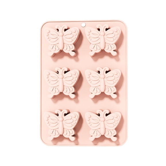 6-Cavity Butterfly Silicone Cake Mold, Pink 3D Butterfly Baking Mold for Cakes, Chocolates, Candles & Desserts, Ideal for Birthday Parties & Family Gatherings