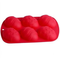 6 Cavity Egg Shaped Silicone Cake Baking Molds, DIY Chocolate Bakeware Pan for Handmade Soap Cake Muffin Ice Cubes Biscuit, Kitchen Baking Tool