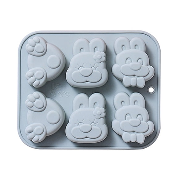 6 Cavity Fondant Mold Biscuits Mold Cartoon Press Baking Mold Birthday Cookie Tools Cake Decorating Tools