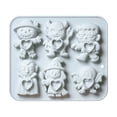 thumbnail image 1 of 6‑Cavity Halloween Character Silicone Mould, Spooky Figure Design Non‑Stick Flexible Mold for Chocolate, Candy, Ice Cubes, Jelly and Holiday Handmade Projects, 1 of 7