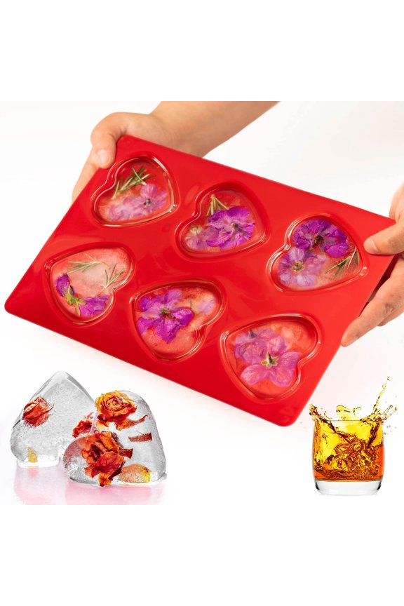 6 Cavity Heart Shaped Silicone Mould, DIY Baking Mold For Chocolate, Cookies, Cupcakes, Cakes, Love Shape Silicone Baking Tool For Wedding, Valentine's Day & Home Baking