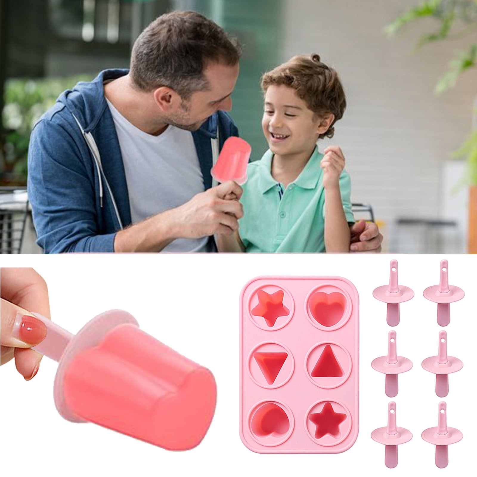 6 Cavity Ice Reusable Silicone For Kids And Adults Mini Dormitory Ice ...