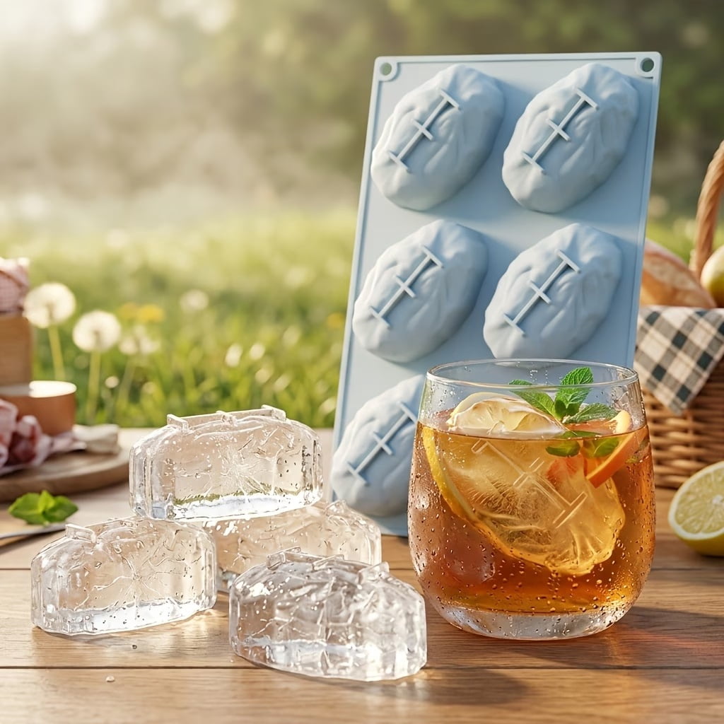 6-Cavity Pistachio Silicone Ice Cube Tray - Reusable Food Grade Molds for Drinks, Cocktails, Baking, Mousse, and Fondant Multifunctional food mold
