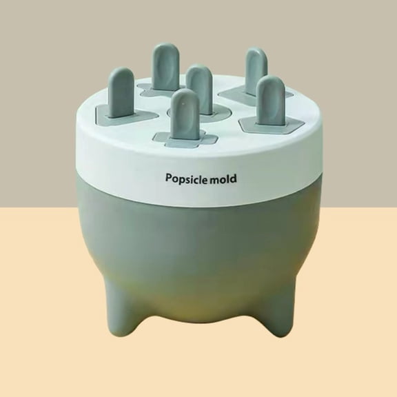 6-Cavity Popsicle Mold Set with Lids, BPA-Free Silicone & Plastic Reusable Ice Pop Maker