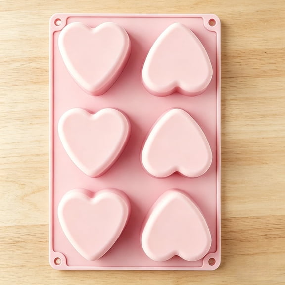 6 Cavity Positive Negative Pattern Silicone Mold Rectangular Cake Baking Mould Easy Demould for Jelly Soap Handmade Dessert 10.6×7.1 Inch Purple