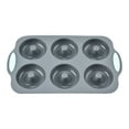 thumbnail image 1 of 6-Cavity Reusable Silicone Baking Mold for Donuts Pastries Bagels and Frozen Treats, 1 of 6