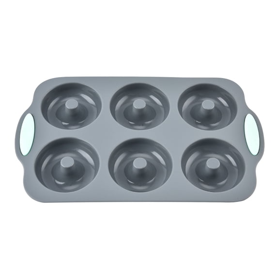 6-Cavity Reusable Silicone Donut Mold Pan, Non-Stick Food-Grade Round Baking Tray, Flexible Donut Maker for Cakes, Pastries, Desserts & Ice Cubes