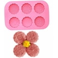 thumbnail image 1 of 6-Cavity Round Silicone Mold for Mooncake, Chocolate, Soap & Lotion Bars | 2oz Per Cell | Flexible Mold with Intricate Pattern | Fits 2oz Tins Perfectly$$Art & Craft, 1 of 8