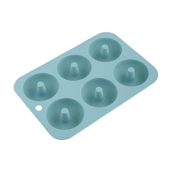 6-Cavity Silicone Cake Mold Donut-Shaped Baking Mold, Non-Stick for Cakes/Jellies/Chocolates/Puddings, Dishwasher-Safe & Non-Slip for Home Baking