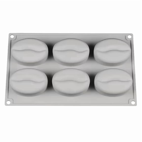 6-Cavity Silicone Dessert Cake Mold, Non-Stick French Pastry Baking Pan for Oven