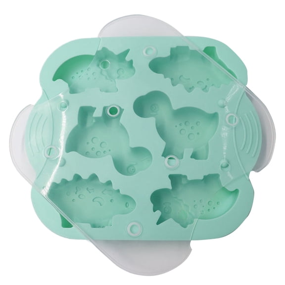 6-Cavity Silicone Mold for Dinosaur Cake Cookie Pattern Design DIY Food Baking Tools Kids Birthday Party Decorations Home Baking Decor