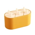 thumbnail image 1 of 6-Cavity Silicone Popsicle Mold, Yogurt Ice-Cream Pop Maker, Reusable Diy Ice Pop Tray with Sticks, man-Friendly Freezer Set for Juice, Puree, Gelatin, Summer Snack Fun, Bpa-Free, 1 Grinding Tool, 1 of 2