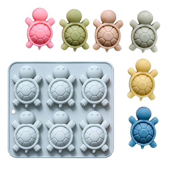 6 Cavity Silicone Turtles Shaped Mould Mousse Cake Mold for Baking Enthusiasts