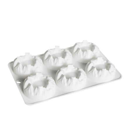6 Cavity Snow Mountain Silicone Mold Puddings or Chocolate Mousses French Dessert Mold Baking Mould Kitchen Supplies