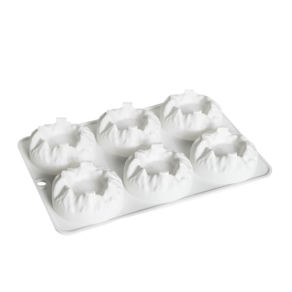6 Cavity Snow Mountain Silicone Mold Puddings or Chocolate Mousses French Dessert Mold Baking Mould Kitchen Supplies