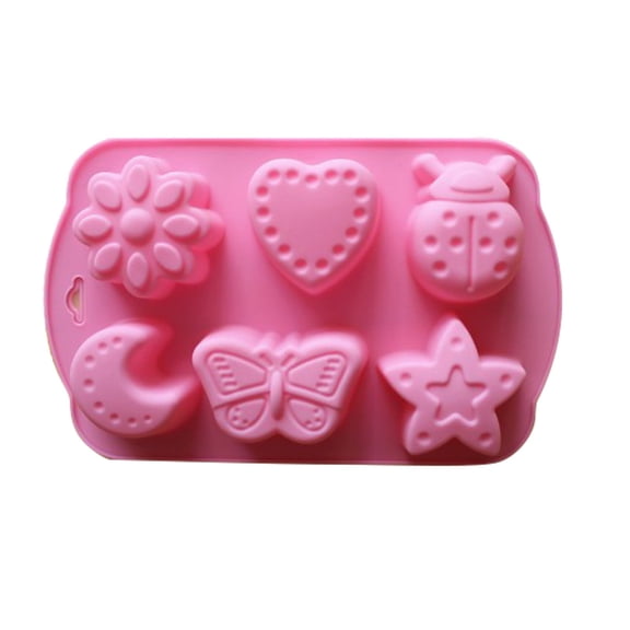 6-Cavity Sunflower Insect Pattern Silicone Mold, Flexible Tray for Chocolate Candy Cake Epoxy Resin Handmade DIY Craft