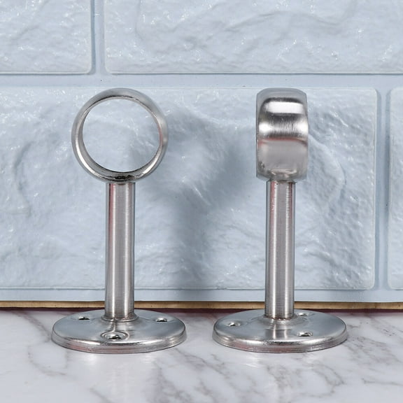6 Ceiling Mount Curtain Rod Holder Stainless Steel Shower Curtain Closet Rod Holder Socket Curtain Rod Brackets