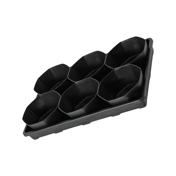 6 Cell Plant Pot and Tray Set 6Inch Nursery Pots Plant Pot Shuttle Tray For Home Balcony Garden Enthusiasts